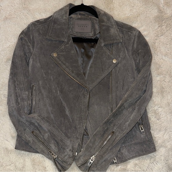 BLANK NYC grey suede moto jacket - Picture 3 of 5